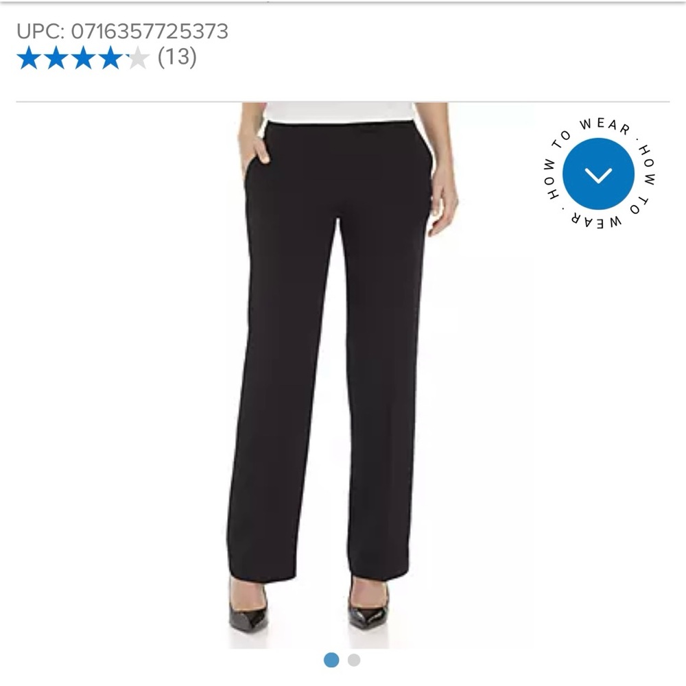Kasper Size 8 Black Suit Pants